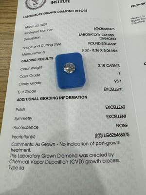 comprare F VS1 3EX CVD Laboratorio Diamanti coltivati Gioielli DIY Accessori online manufacture