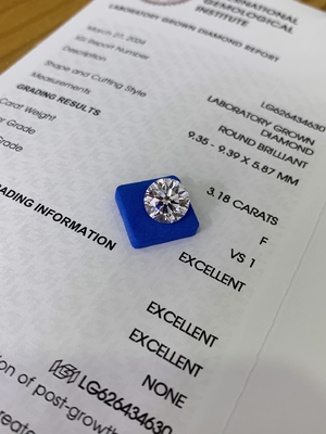 comprare 3.18CT F VS1 3EX CVD Diamante sintetico a perla tagliato Certificato IGI LG626434630 online manufacture