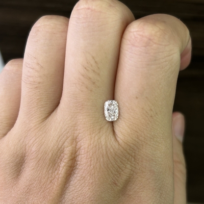 comprare 0.7CT Coltivato in laboratorio Taglio di cuscino allungato Diamante VS1 Chiarezza E Colore online manufacture