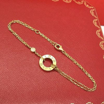 comprare Braccialetto in oro massiccio da 18 carati colore GH VS chiarezza taglia 7