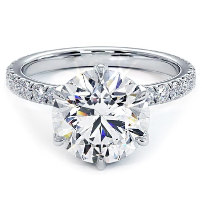 comprare 18K 14K 10K Oro massiccio gioielli personalizzati 2 carati def vvs cvd hpht laboratorio cresciuto diamante aureola Anelli in vendita online manufacture