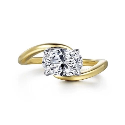 comprare 18K 14K 10K Oro Massello Gioielli personalizzati 2 carati Def Vvs Chiarezza Cvd Ovale Taglio Laboratorio Cresciuto Diamante 3 Fabbrica di Anelli di Pietra online manufacture