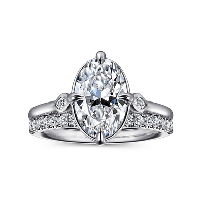 comprare Anello di nozze di diamante di laboratorio di stile classico online manufacture