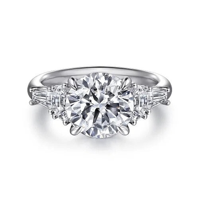 comprare Fede nuziale con diamanti da laboratorio Anello con diamanti coltivati ​​in laboratorio con purezza VVS HPHT a taglio rotondo online manufacture