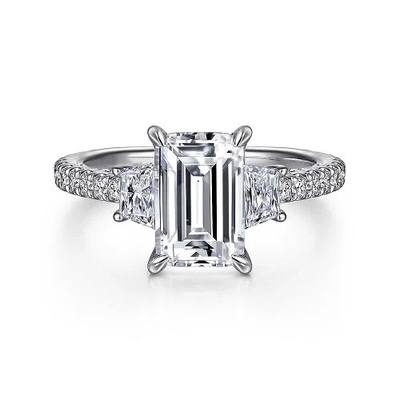 comprare Lab Diamond Wedding Band VVS Clarity HPHT Emerald Cut Lab Cresciuto Anello Diamante online manufacture