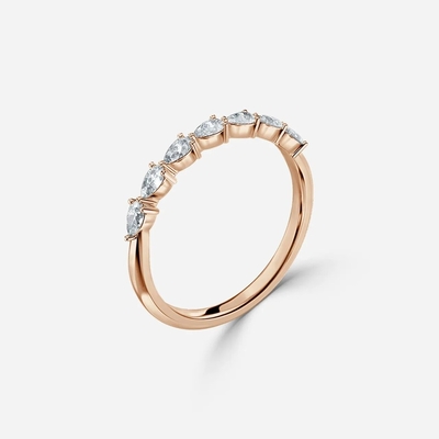 comprare Lab Diamond Wedding Band VVS Clarity HPHT Pear Cut Lab Cresciuto Anello Diamante online manufacture