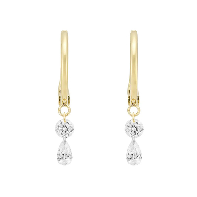 comprare 0.38 carati Laboratorio creato diamanti orecchini VVS Chiarezza HPHT pera Taglio in DEFGH online manufacture