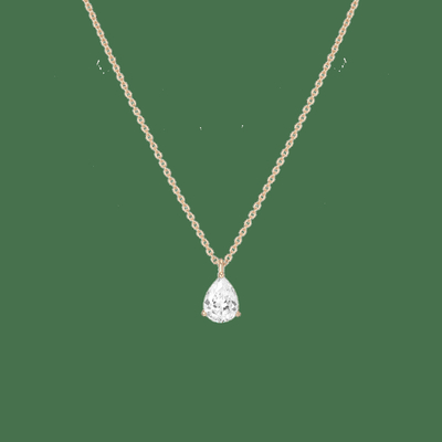 comprare 18K 14K 10K Oro Massello Chiarezza CVD Pear Cut Bezel Collare di diamanti coltivato in laboratorio online manufacture