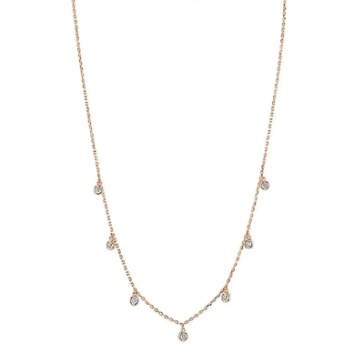 comprare Collare di diamanti di laboratorio di taglio rotondo 18K 14K 10K oro massello online manufacture