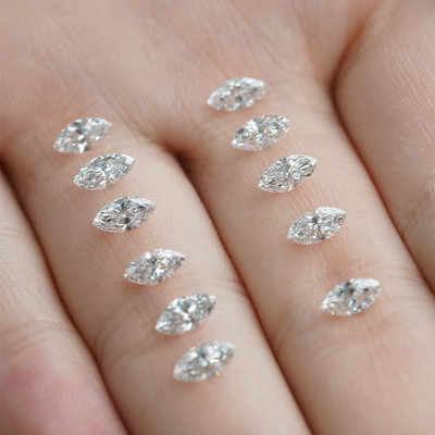 1.5x3.3-4.8x9.5mm 0,01 a 0,68ct Diamanti naturali in mischia Bianco forma Marchese DEF Colore VVS Chiarezza