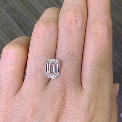 3.72CT Diamante di taglio smeraldo di laboratorio VS1 G EX N IGI certificato