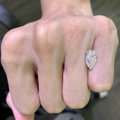2.36CT F VVS2 EX VG Pear Cut CVD Loose Diamanti coltivati in laboratorio