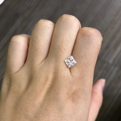 2.02CT D VS1 EX VG CVD Cresciuto Brilliance Diamonds Princess Cut Certificato IGI