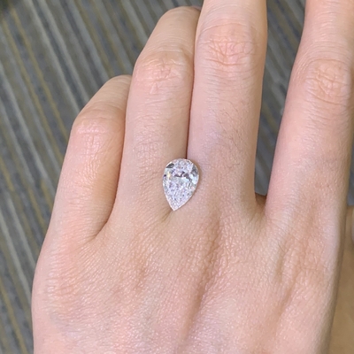 Pear Cut CVD Diamanti artificiali 3.01 Chiarezza D Colore OEM ODM