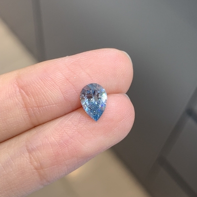 1.03ct Diamanti coltivati in laboratorio CVD Pear Cut Fancy Intense Blue VS2 2EX N IGI