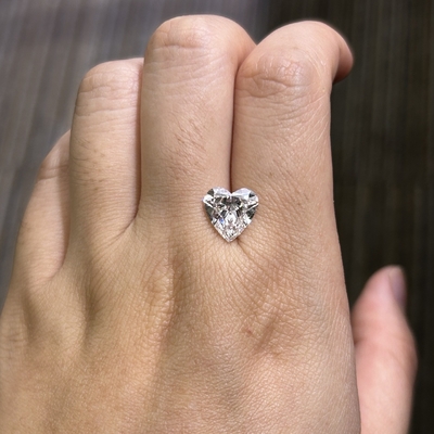 3.39ct VS1 F Diamanti sintetici Diamanti di laboratorio Cuore taglio brillante