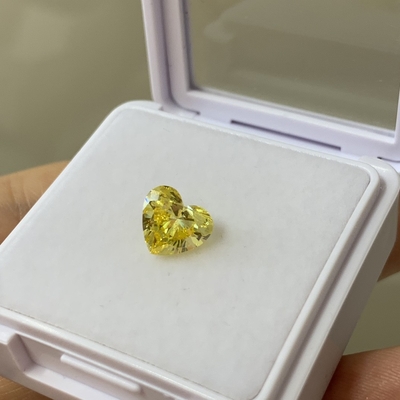 1.67CT Fancy Intense Yellow Lab Cresciuto VS1 EX VG CVD Lab Cresciuto Diamond Heart Cut