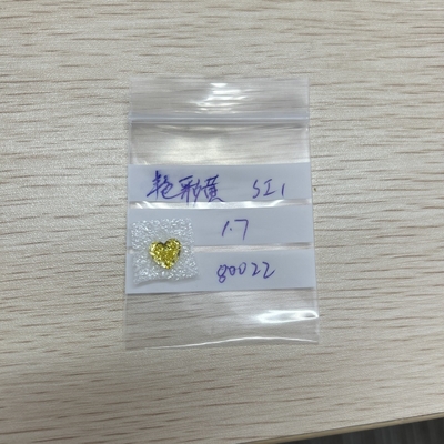 1.7CT Fancy Yellow SI1 HPHT Canarino Diamanti Artificiali Taglio di Cuore