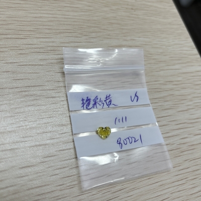 1.11CT Fancy Yellow VS HPHT Lab Grown Diamond Heart Cut IGI Loose Diamond