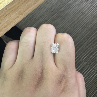 3.07ct Diamanti coltivati in laboratorio Radiant Cut F VS1 2EX N IGI OEM ODM