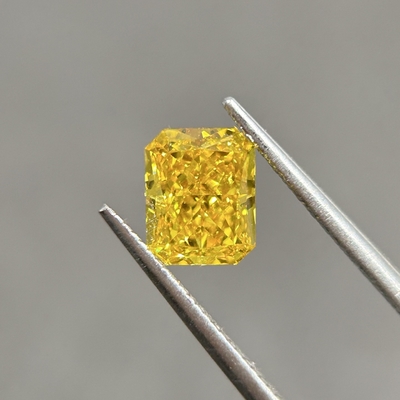 1.27ct VS1 2EX N IGI Giallo Laboratorio Cresciuto Diamante Radiante Taglio HPHT