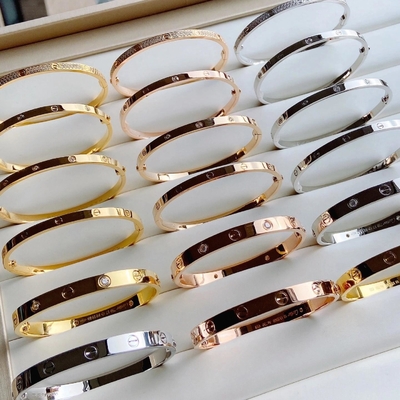 Love Diamond Bracelet Set 18k Oro Massello Bracciale Diamante Naturale Au750 Gioielli