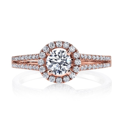 Anello Halo Diamante 18K 14K 10K Oro Massello Personalizzato