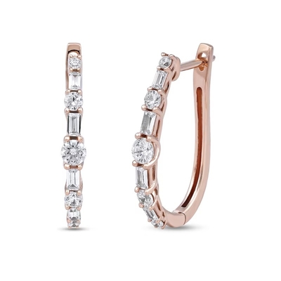 10K 14K 18K oro massiccio uomo fatto in laboratorio cresciuto diamante orecchini anello baguette taglio
