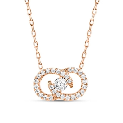 Collare di diamanti di laboratorio per gioielli Tipo 18K 14K 10K Oro massello Chiarezza CVD